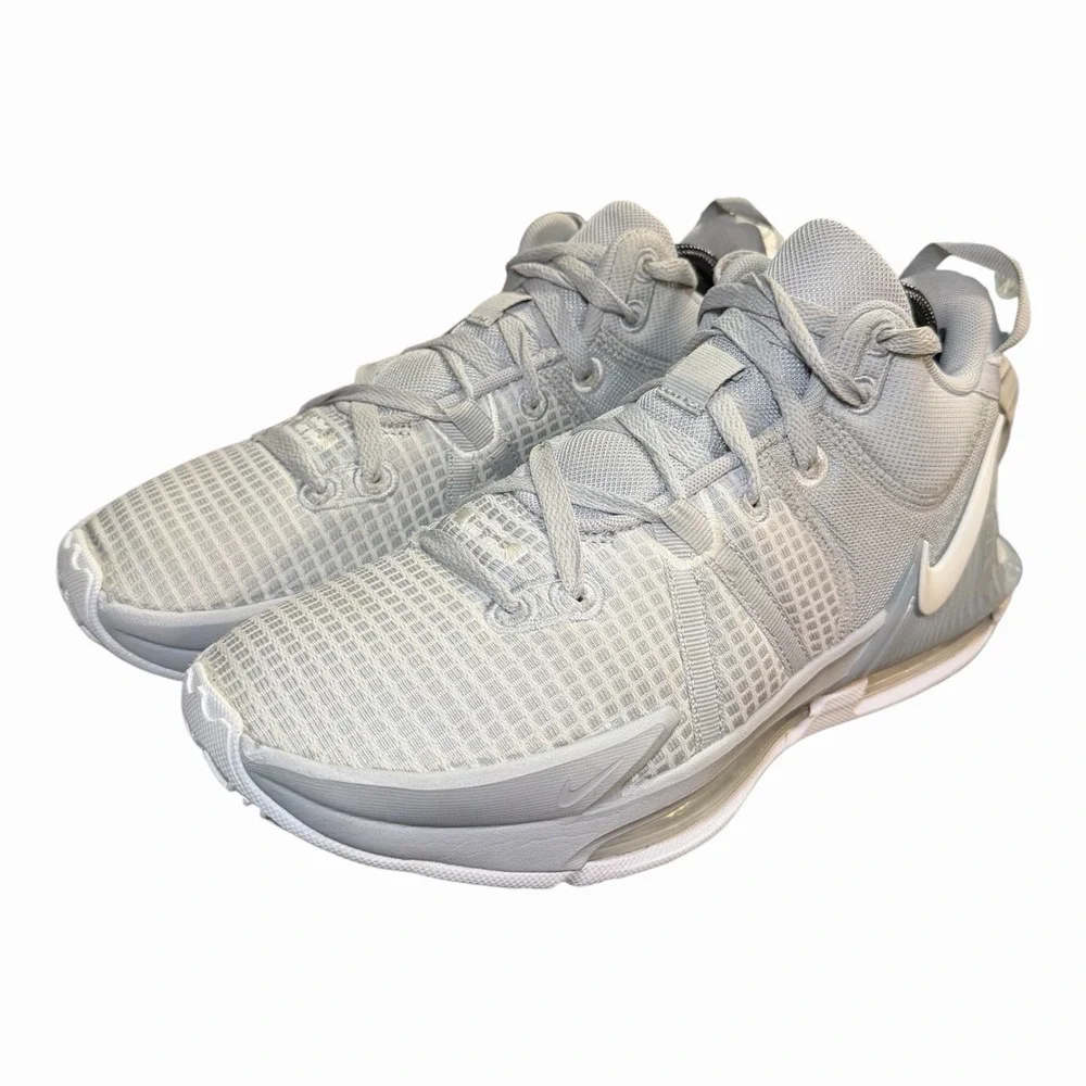 Nike LeBron Witness VII TB Basketball Shoes Wolf Grey White‎ Size 10 DZ3299-002